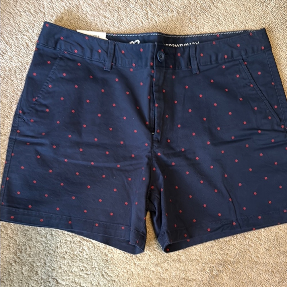 Women’s Eddie Bauer Navy Blue Polka Dot Shorts-NWT size 12
